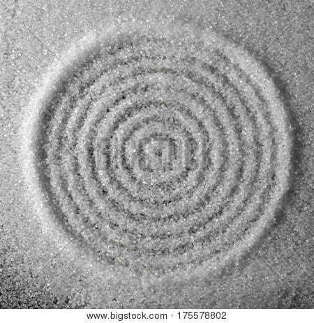 beautiful concentric circles formed by crystal particles
