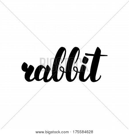Rabbit Handwritten Calligraphy