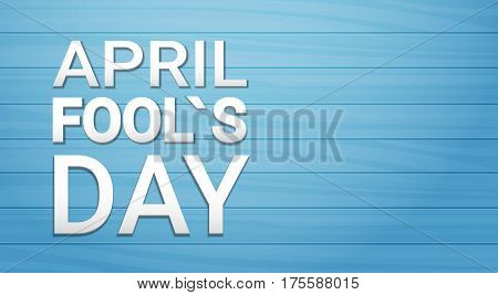 Fool Day April Holiday Greeting Card Banner Flat Vector Illustration