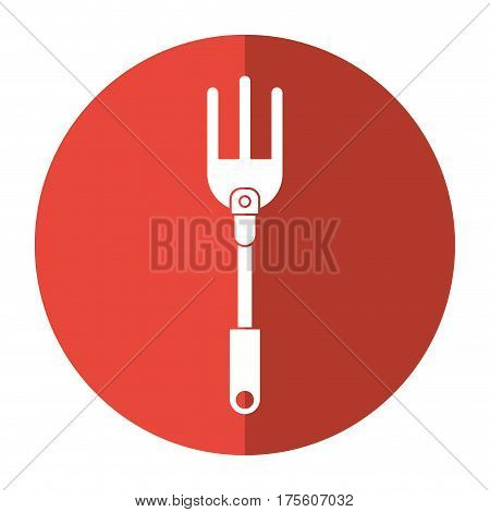 garden fork handle shadow vector illustration eps 10