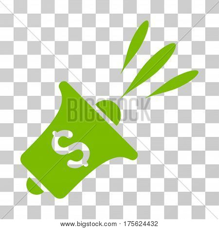 Financial News Rupor icon. Vector illustration style is flat iconic symbol eco green color transparent background. Designed for web and software interfaces.