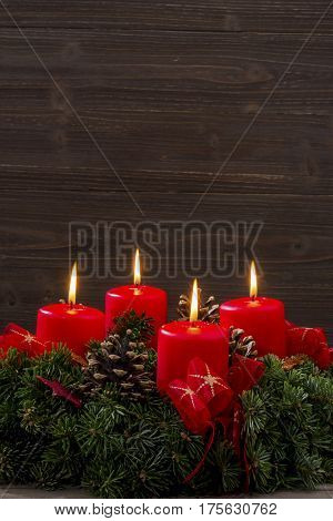 advent wreath at christmas