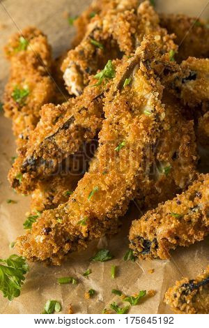 Homemade Breaded Fried Portabella Mushroom Fries