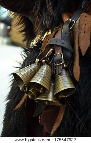 Sardinia, Italy: the old Mamuthones' mask .
