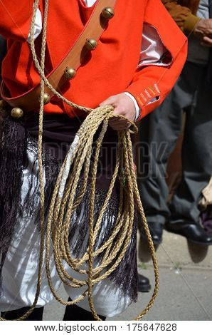 Sardinia, Italy: the old Mamuthones' mask .