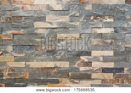 Modern stone brick wall for design and decoration