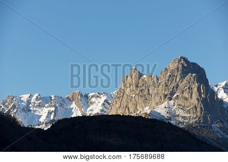 Foratata Peak in Tena Valley, Aragon, Huesca, Spain.