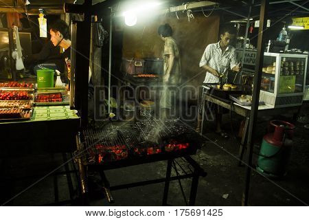 Satay On A Grill