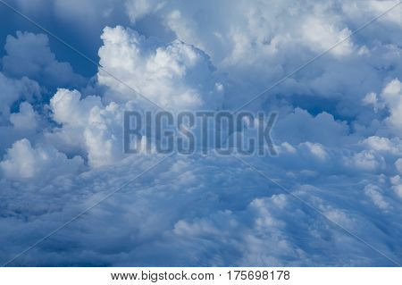 Blue sky and White clouds natural landscpe background