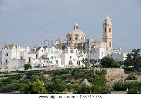 The Scenic Village Of Locorotondo On Puglia