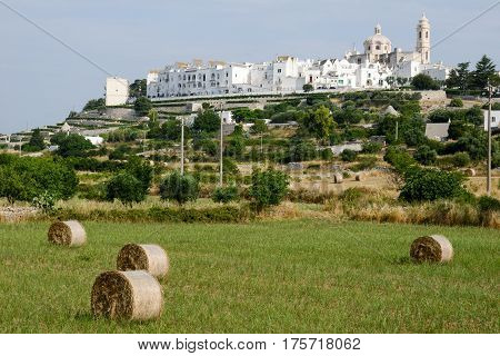 The Scenic Village Of Locorotondo On Puglia