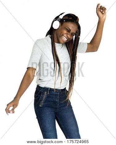 African Descent Girl Enjoy Music