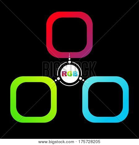 Color system of the RGB vector background