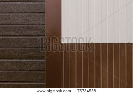 Metal Texture Brown And White Siding