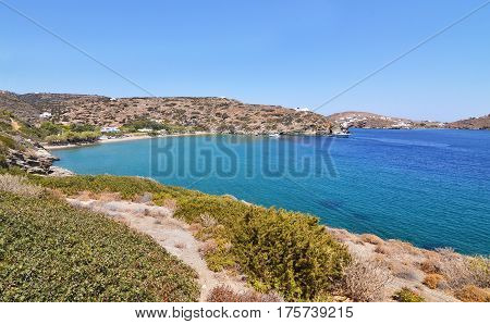 landscape of Apokofto at Sifnos island Cyclades Greece