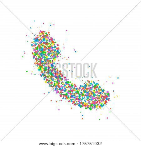 Icon phone of multicolored circles. Vector illustration.