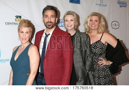 LOS ANGELES - MAR 7:  Kate Mines, Paul Witten, Jane Lynch, Suzanne Friedline at the 