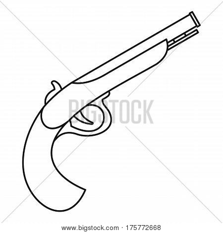 Gun icon. Outline illustration of gun vector icon for web