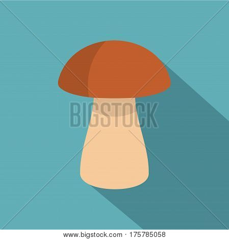 Fungus boletus icon. Flat illustration of fungus boletus vector icon for web
