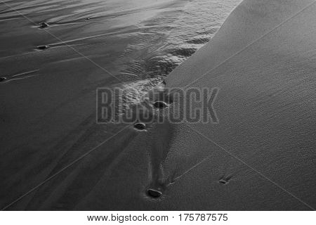 sand stones on sea waves sharp imagination