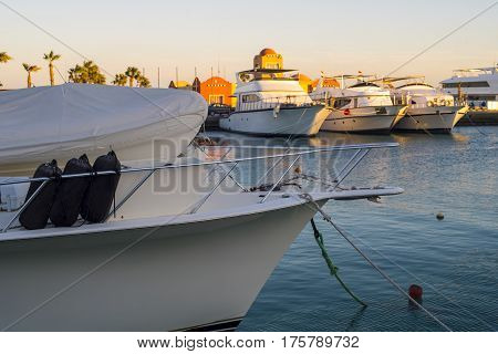 Berth With Yachts. Berth With Yachts. Beautiful Marina In Egypt.