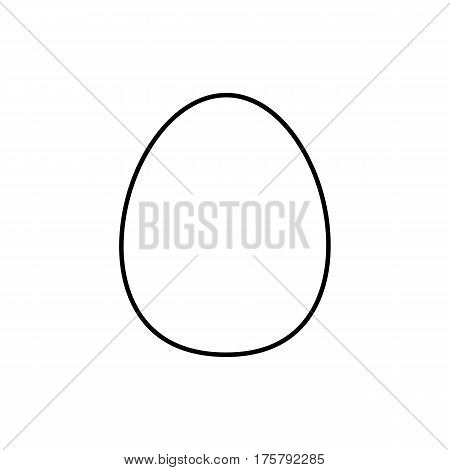 Flat line monochrome egg icon isolated on white background. Minimal egg icon for use in variety of projects. Black and white vector egg icon for web sites and apps.