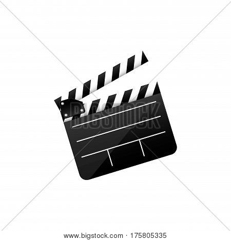color clapper board film icon, vector illustraction design image