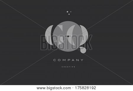 Gq G Q  Grey Modern Alphabet Company Letter Logo Icon