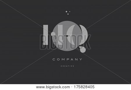 Hq H Q  Grey Modern Alphabet Company Letter Logo Icon