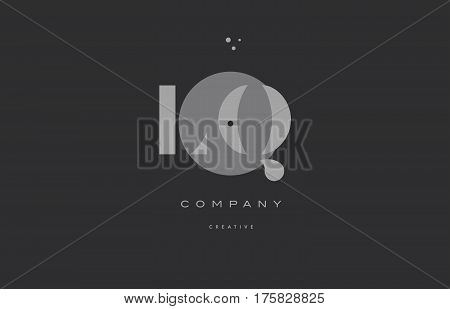 Lq L Q  Grey Modern Alphabet Company Letter Logo Icon