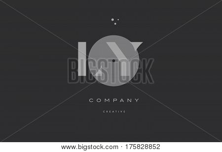Ly L Y  Grey Modern Alphabet Company Letter Logo Icon