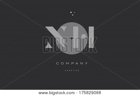 Nh N H  Grey Modern Alphabet Company Letter Logo Icon