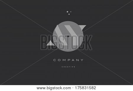 Ay A Y  Grey Modern Alphabet Company Letter Logo Icon