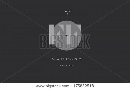 Ff F F  Grey Modern Alphabet Company Letter Logo Icon