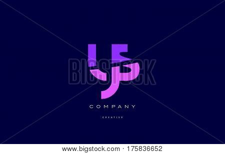 Ys Y S  Pink Blue Alphabet Letter Logo Icon