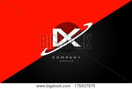 Ix I X  Red Black Technology Alphabet Company Letter Logo Icon