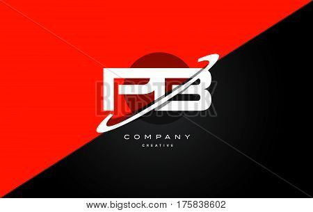 Pb P B  Red Black Technology Alphabet Company Letter Logo Icon