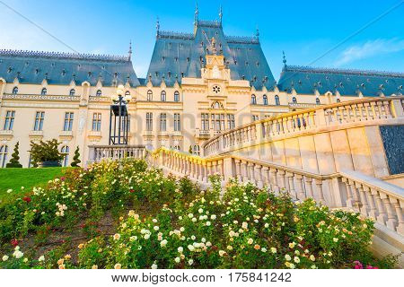 Beautiful iasi city at sunset light, Moldavia, Romania.
