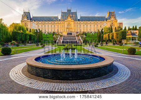 Beautiful iasi city at sunset light, Moldavia, Romania.