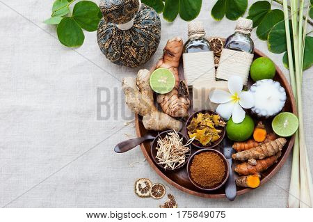 Spa, Heath Care Set Of Essential Oil, Soap, Spices