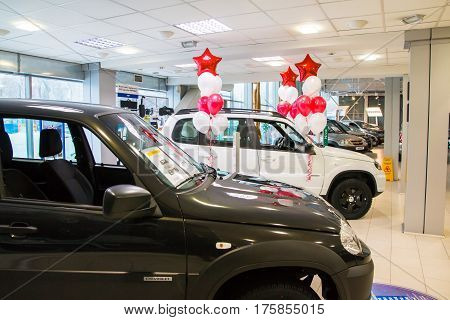 Showroom Of Dealership Chevrolet And Car In It In Kirov City In 2016