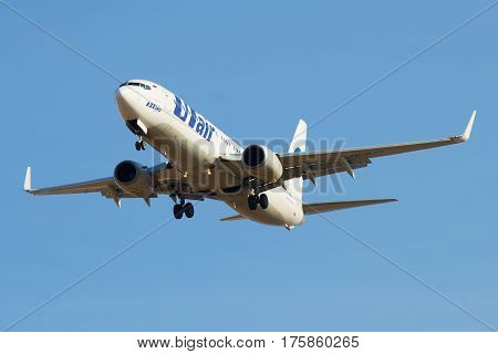 SAINT PETERSBURG, RUSSIA - MARCH 09, 2017: Boeing 737-80 