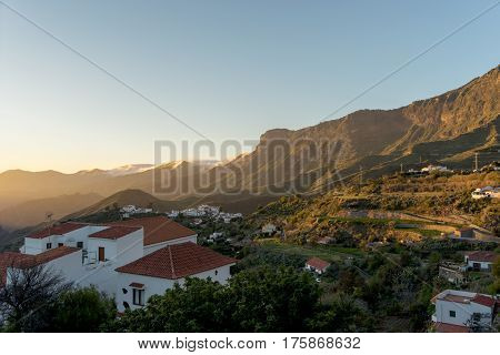 Sunset in Tejeda, Gran Canaria, Canary Islands, Spain