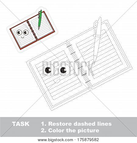 Copybook. Dot to dot educational game for kids.