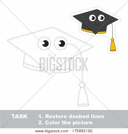 Black Hat. Dot to dot educational game for kids.