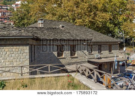 METSOVO, EPIRUS, GREECE - OCTOBER 19 2013: Panoramic view of village of Metsovo near city of Ioannina, Epirus Region, Greece