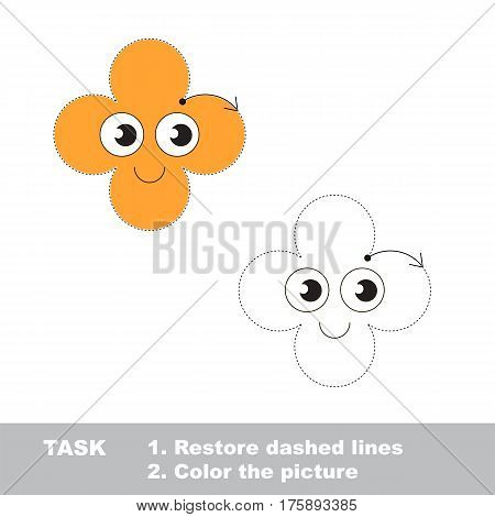 Quatrefoil. Dot to dot educational game for kids.