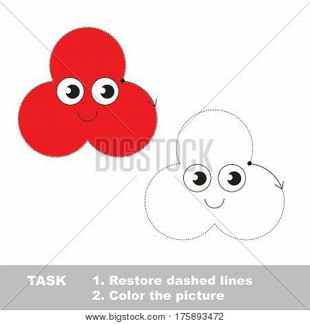 Trefoil. Dot to dot educational game for kids.