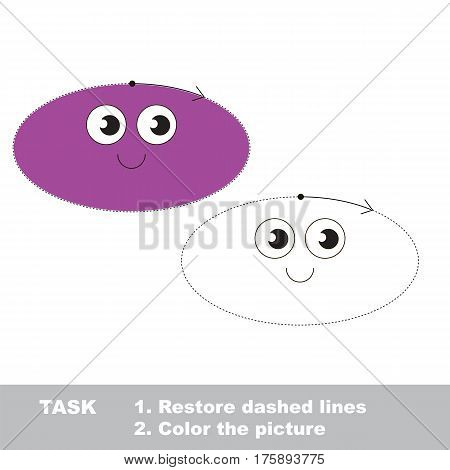 Oval. Dot to dot educational game for kids.