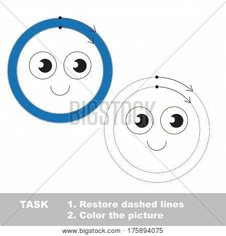Ring. Dot to dot educational game for kids.